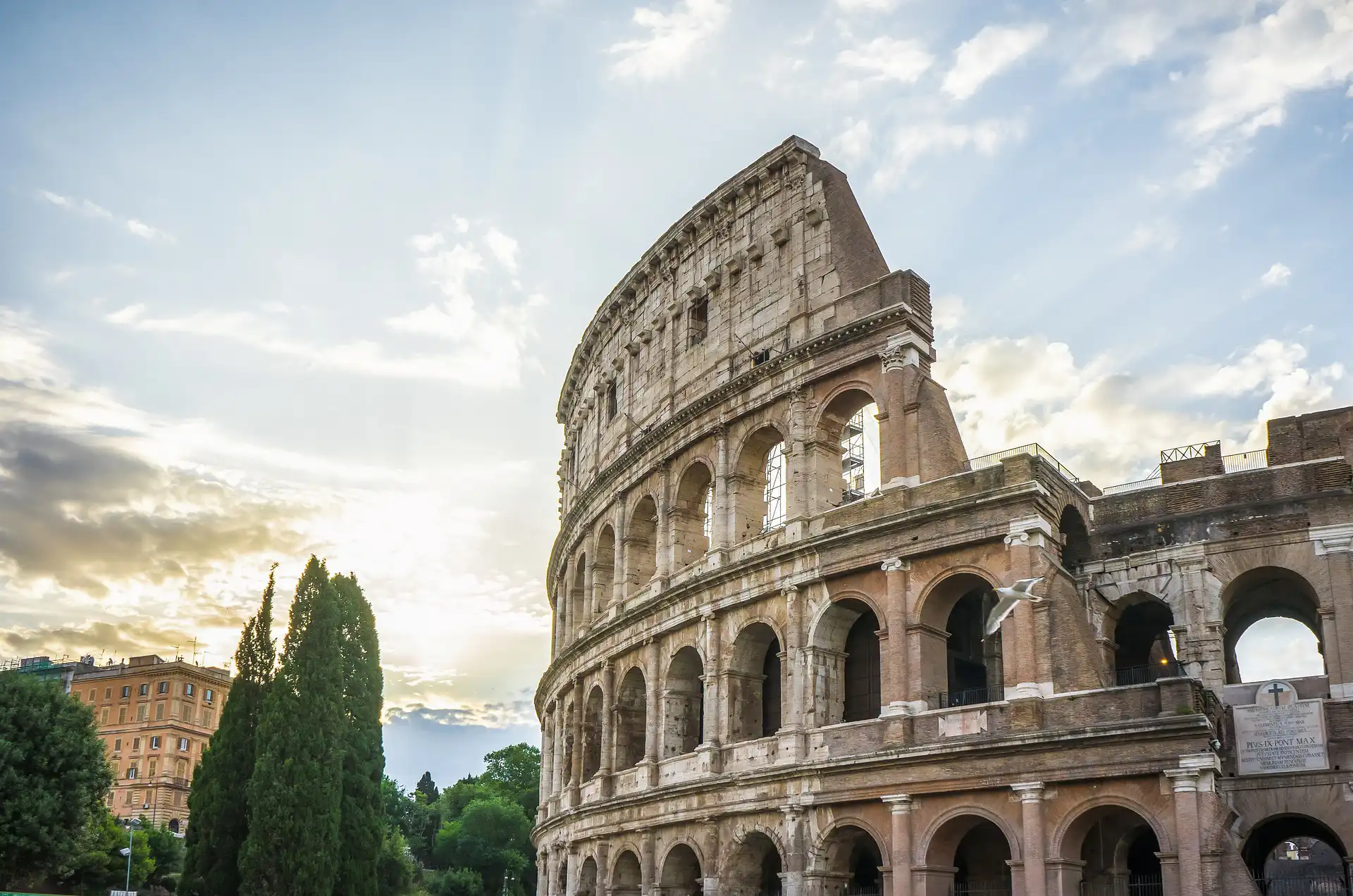 Colosseum Exterior at Sunset